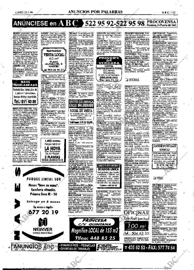 ABC MADRID 22-01-1996 página 105