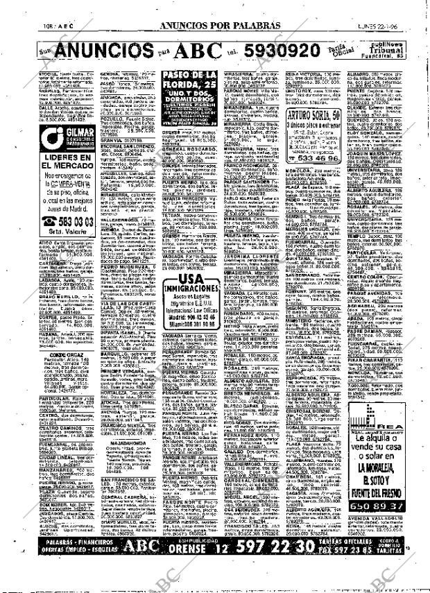 ABC MADRID 22-01-1996 página 108