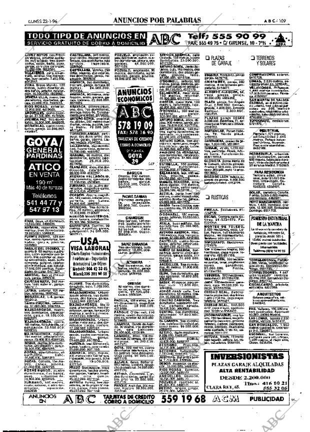 ABC MADRID 22-01-1996 página 109