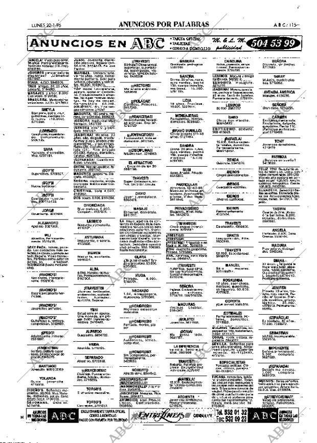 ABC MADRID 22-01-1996 página 115