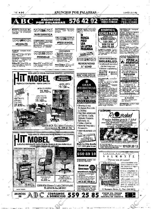 ABC MADRID 22-01-1996 página 118