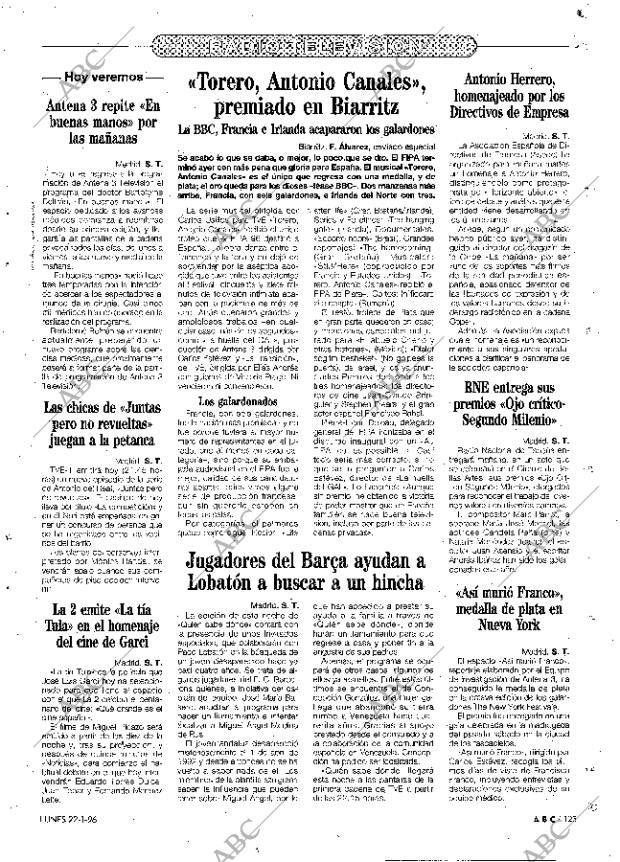 ABC MADRID 22-01-1996 página 123