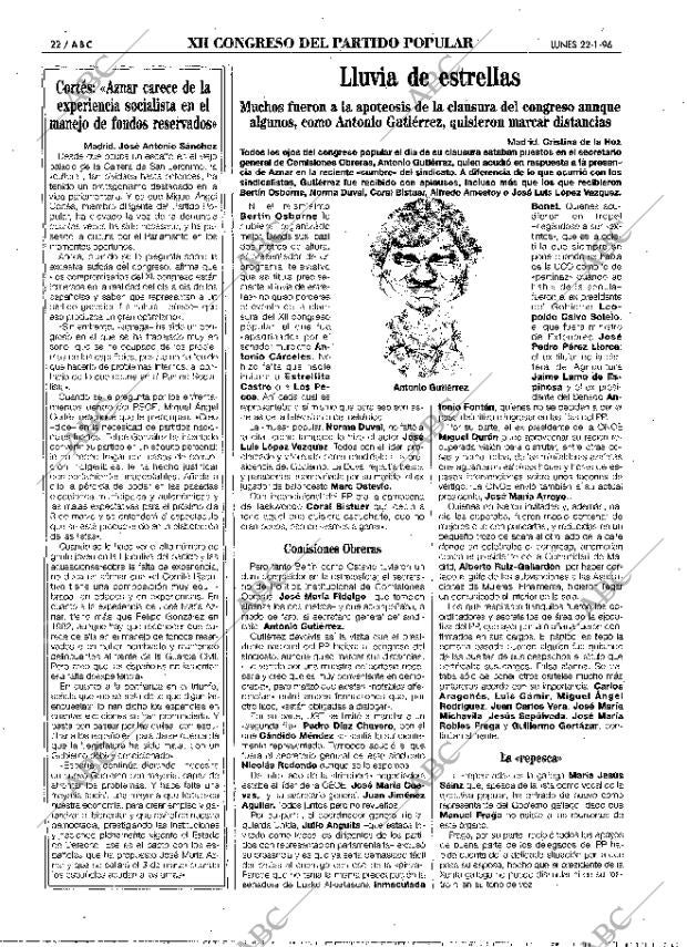 ABC MADRID 22-01-1996 página 22