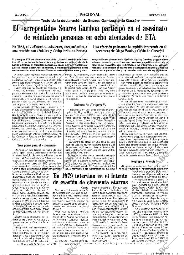 ABC MADRID 22-01-1996 página 26