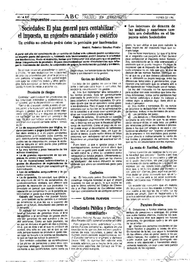 ABC MADRID 22-01-1996 página 46