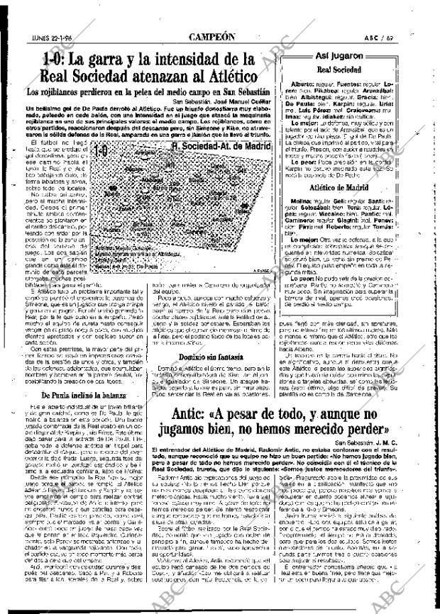 ABC MADRID 22-01-1996 página 69