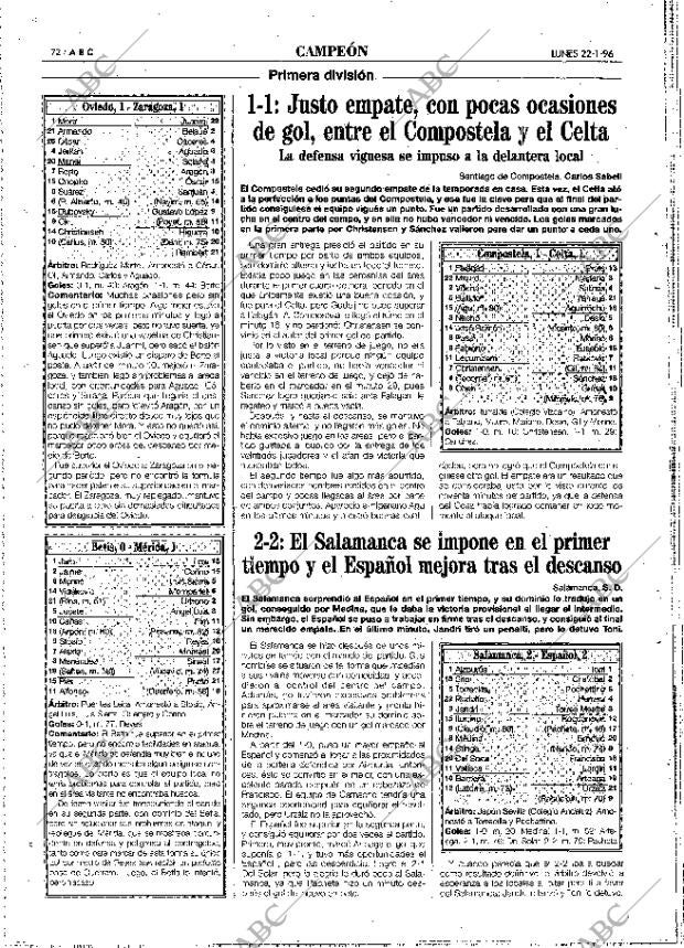 ABC MADRID 22-01-1996 página 72