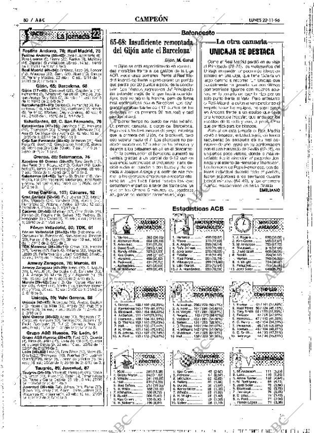 ABC MADRID 22-01-1996 página 80