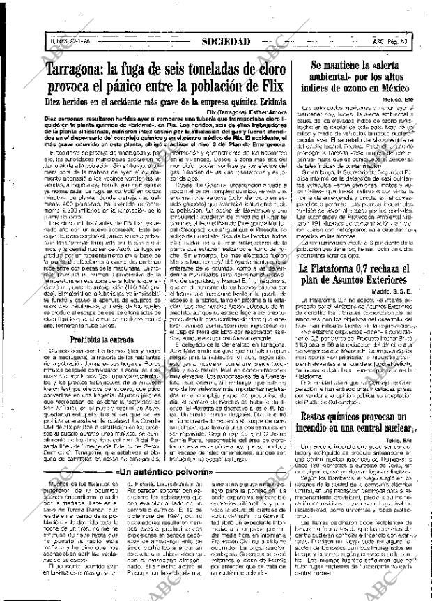 ABC MADRID 22-01-1996 página 83