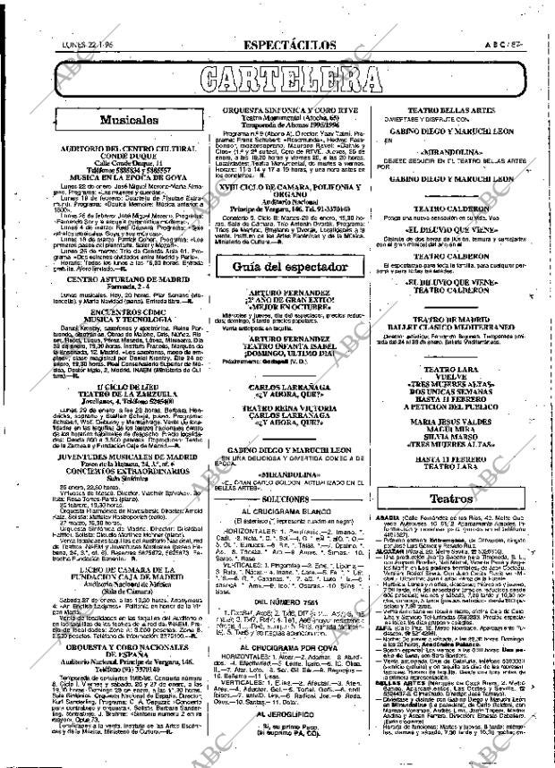 ABC MADRID 22-01-1996 página 87