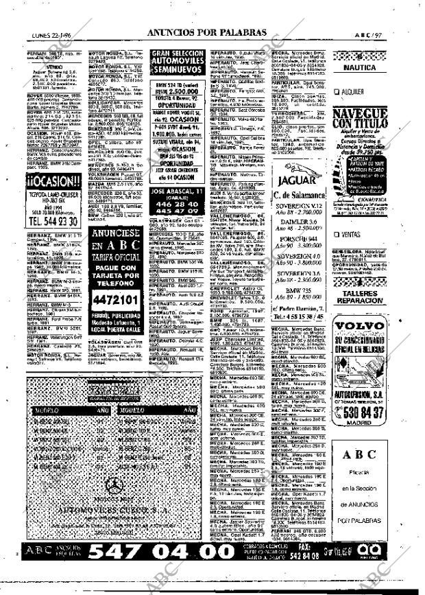 ABC MADRID 22-01-1996 página 97