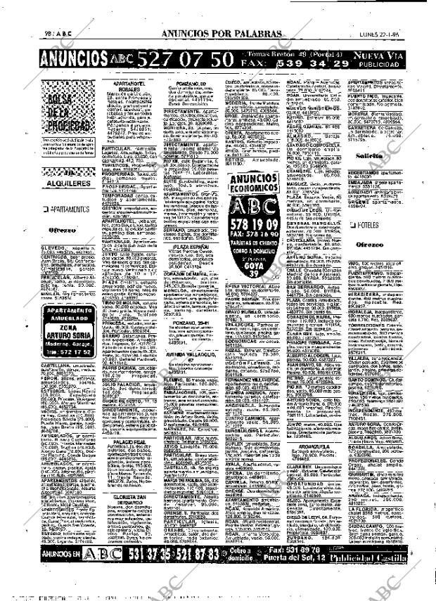ABC MADRID 22-01-1996 página 98