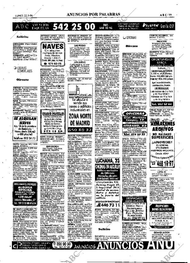 ABC MADRID 22-01-1996 página 99