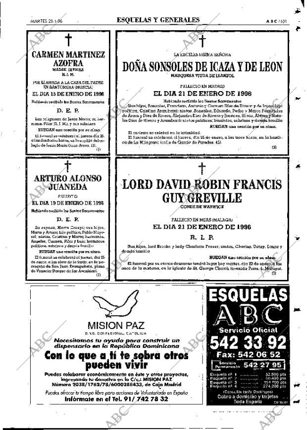 ABC MADRID 23-01-1996 página 101