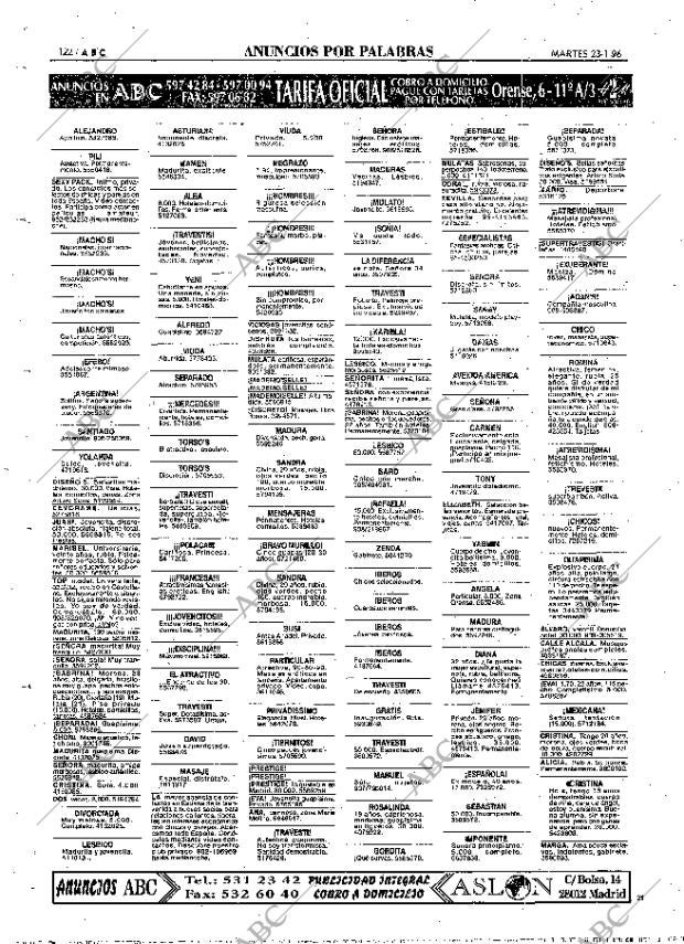 ABC MADRID 23-01-1996 página 122