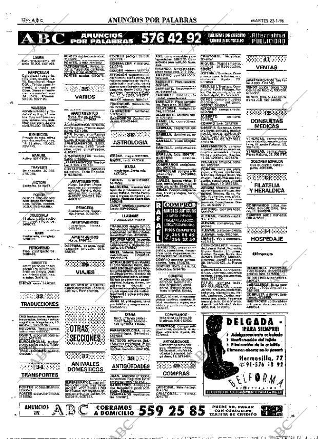 ABC MADRID 23-01-1996 página 124