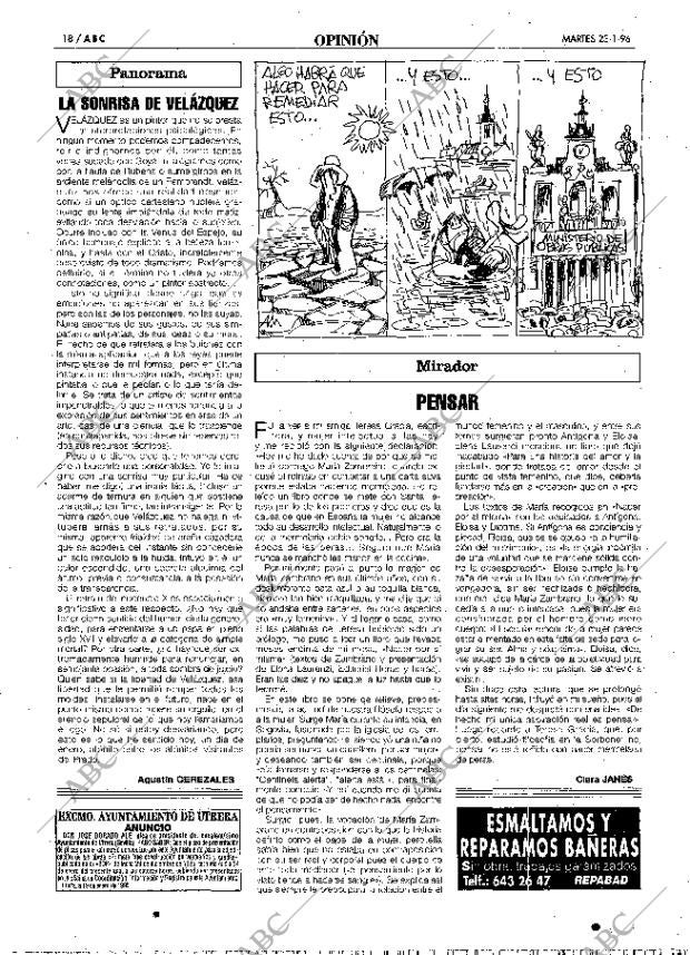 ABC MADRID 23-01-1996 página 18