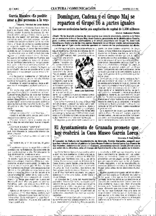 ABC MADRID 23-01-1996 página 52