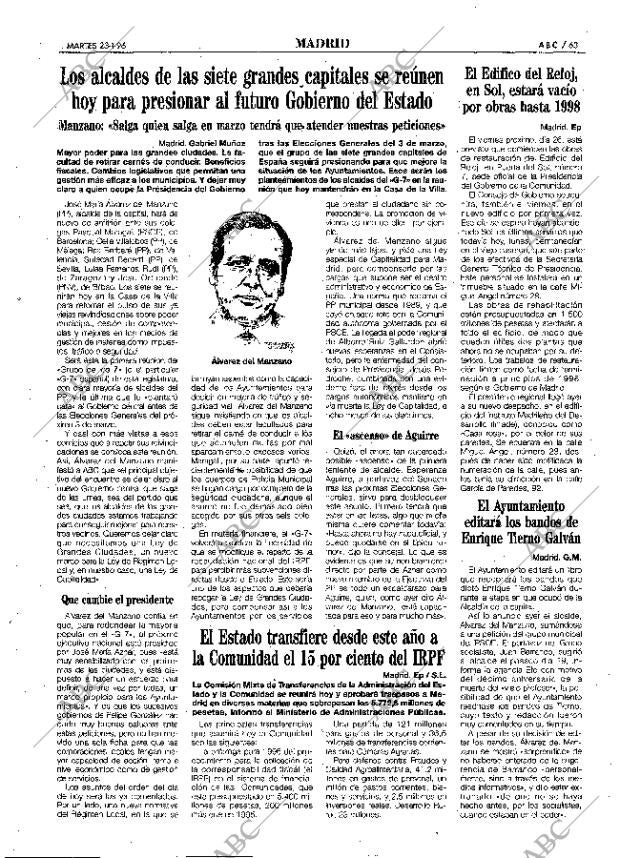 ABC MADRID 23-01-1996 página 63