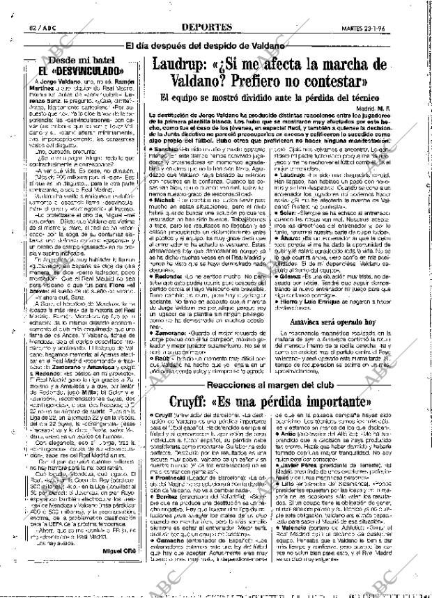 ABC MADRID 23-01-1996 página 82