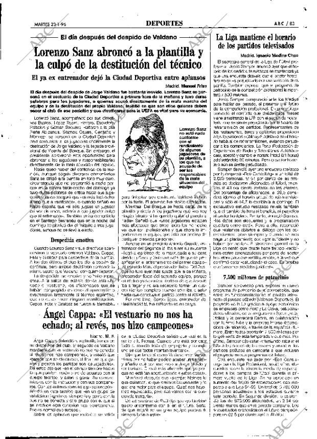 ABC MADRID 23-01-1996 página 83