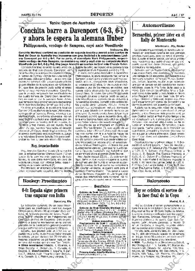 ABC MADRID 23-01-1996 página 87