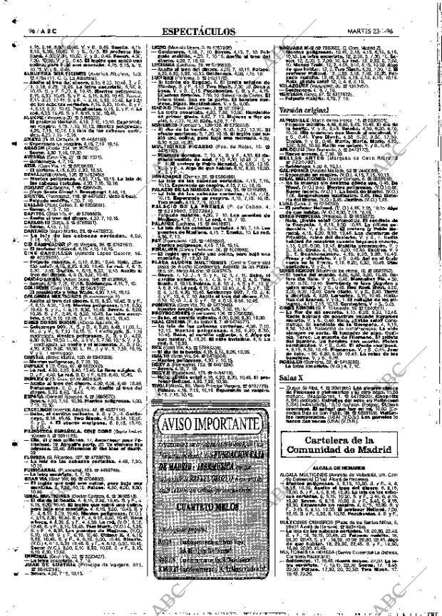 ABC MADRID 23-01-1996 página 96