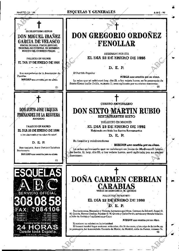ABC MADRID 23-01-1996 página 99