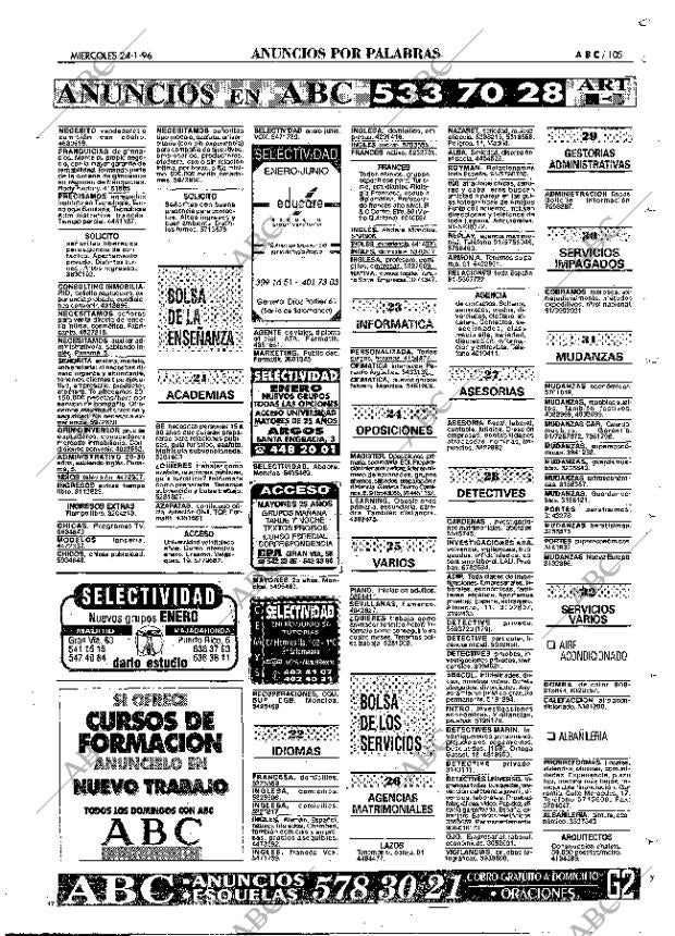 ABC MADRID 24-01-1996 página 105