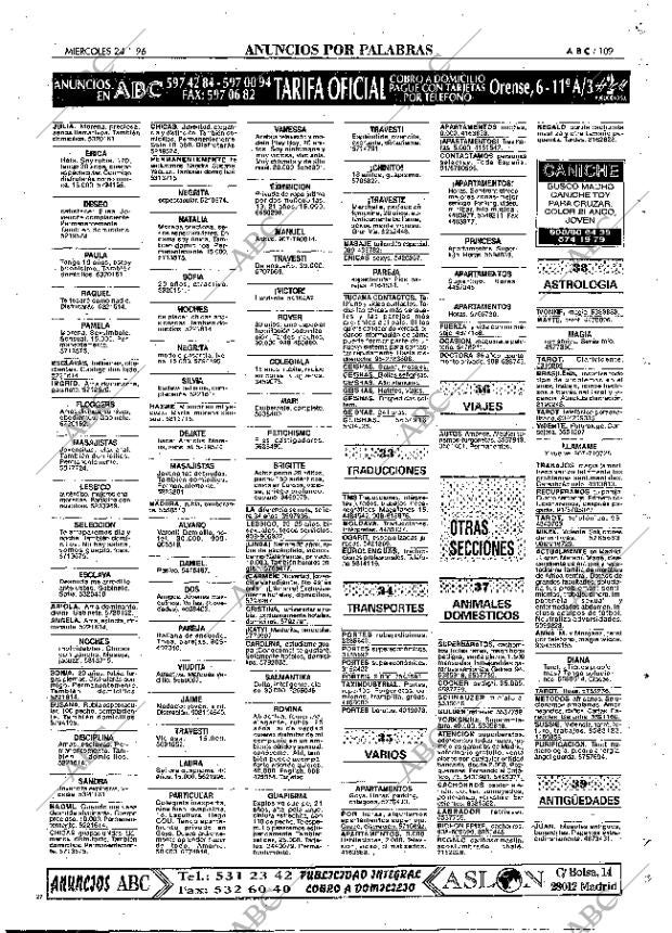 ABC MADRID 24-01-1996 página 109