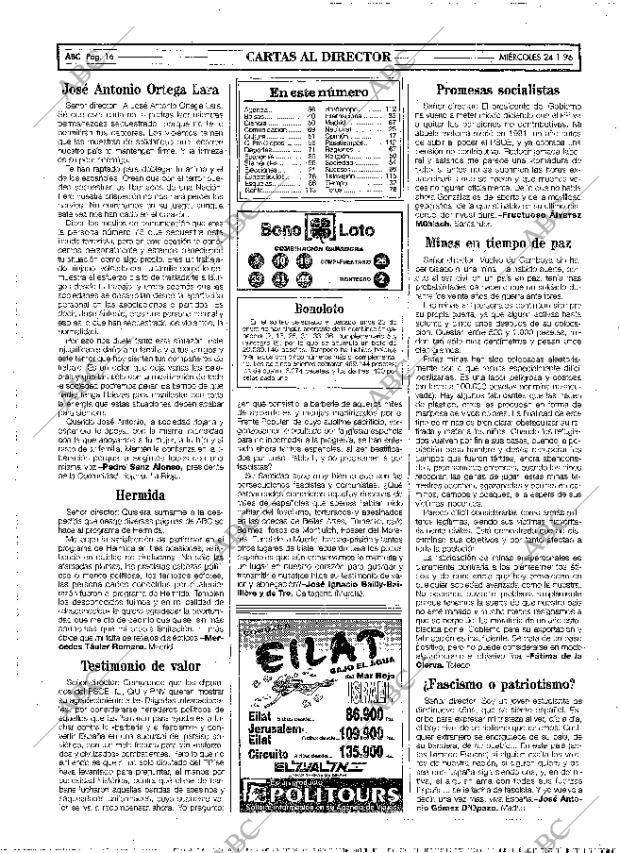 ABC MADRID 24-01-1996 página 16