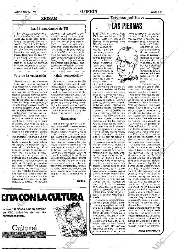 ABC MADRID 24-01-1996 página 19