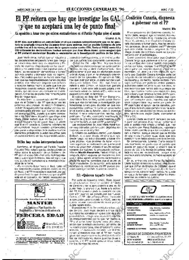 ABC MADRID 24-01-1996 página 23