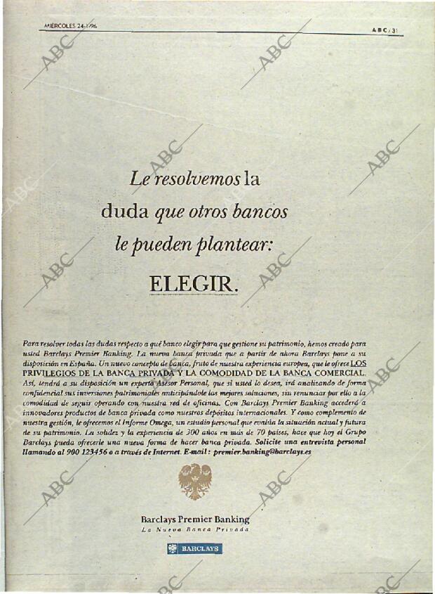 ABC MADRID 24-01-1996 página 31