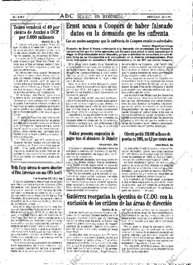 ABC MADRID 24-01-1996 página 40