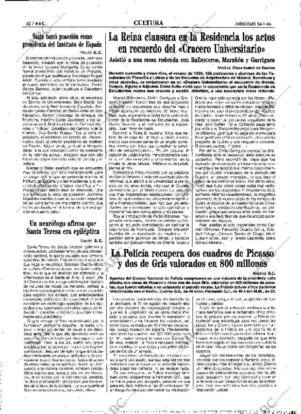 ABC MADRID 24-01-1996 página 52
