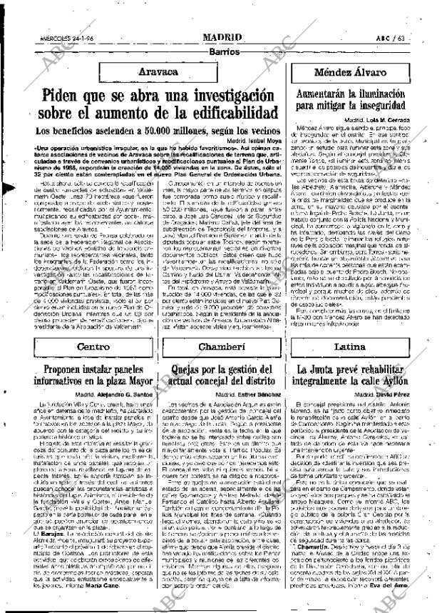 ABC MADRID 24-01-1996 página 63