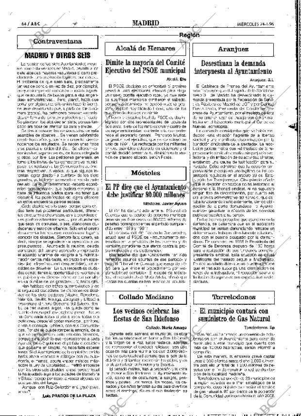 ABC MADRID 24-01-1996 página 64