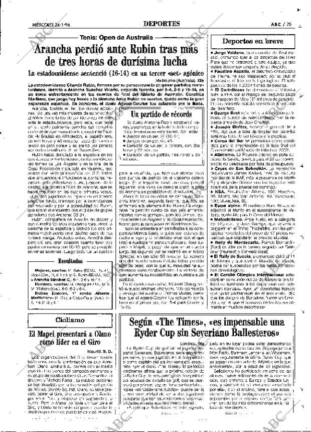 ABC MADRID 24-01-1996 página 75