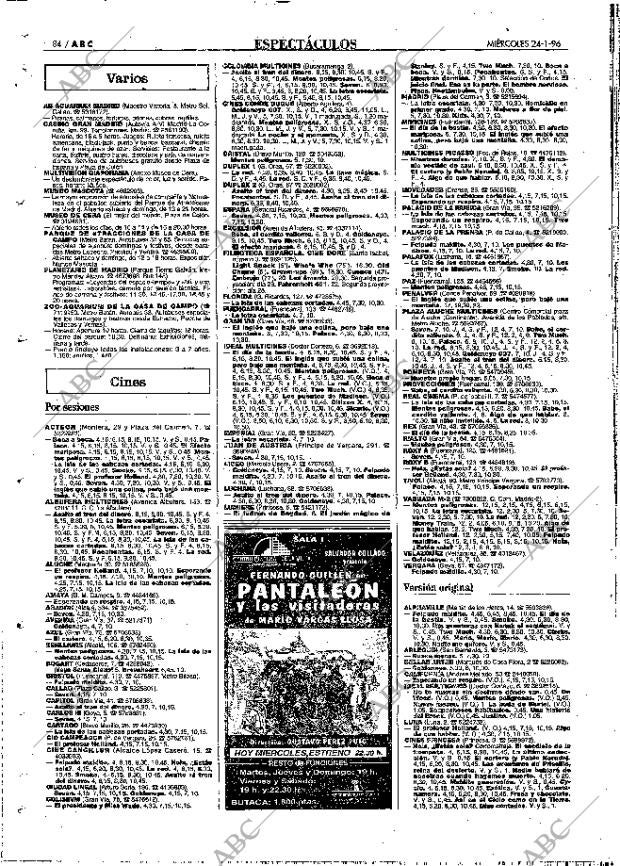 ABC MADRID 24-01-1996 página 84