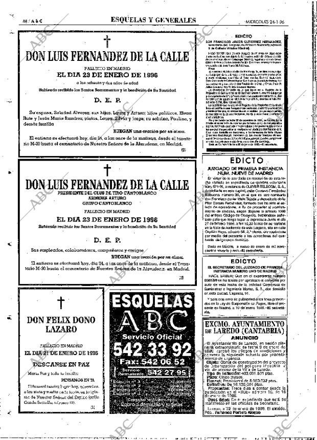 ABC MADRID 24-01-1996 página 88