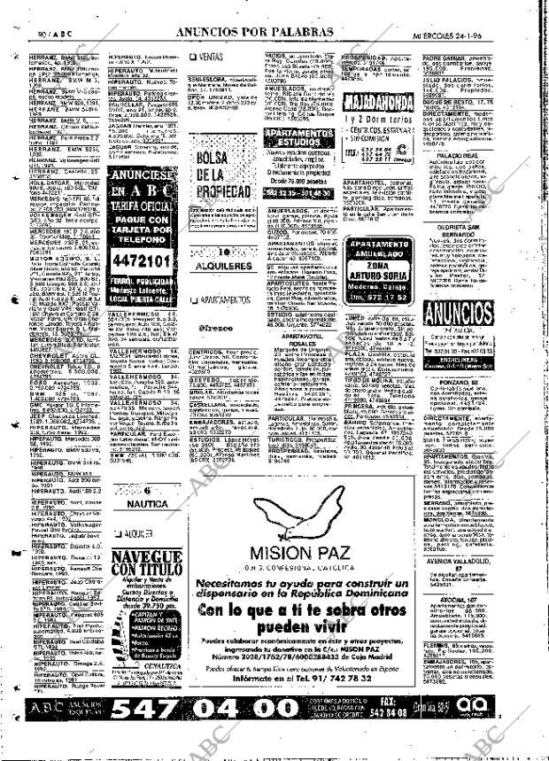 ABC MADRID 24-01-1996 página 90
