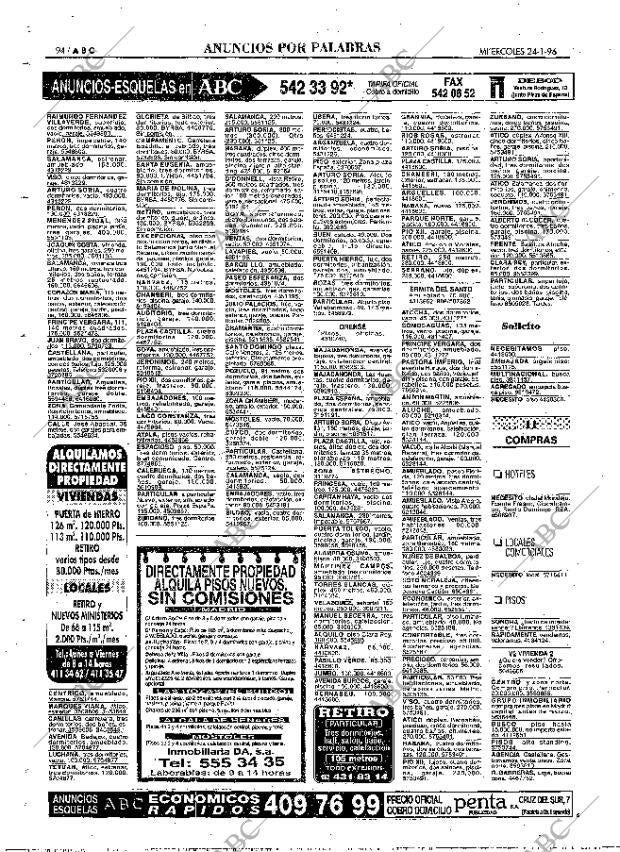 ABC MADRID 24-01-1996 página 94