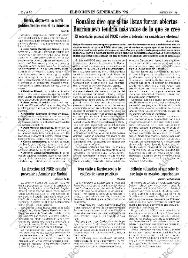 ABC SEVILLA 25-01-1996 página 20