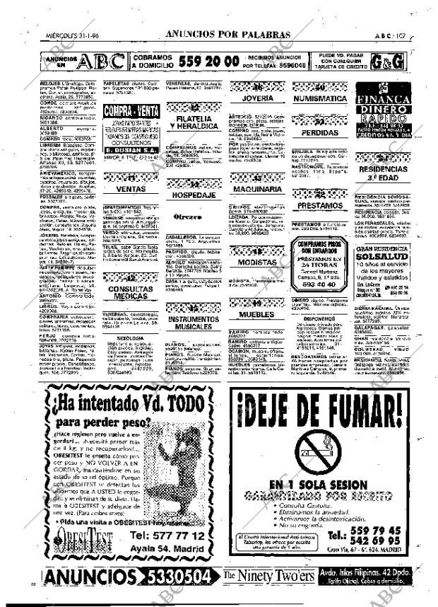 ABC MADRID 31-01-1996 página 107