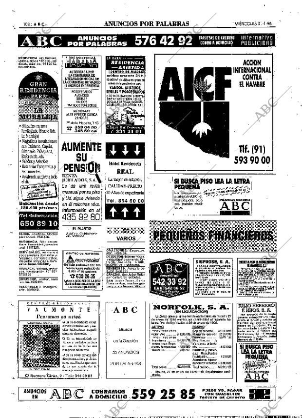 ABC MADRID 31-01-1996 página 108