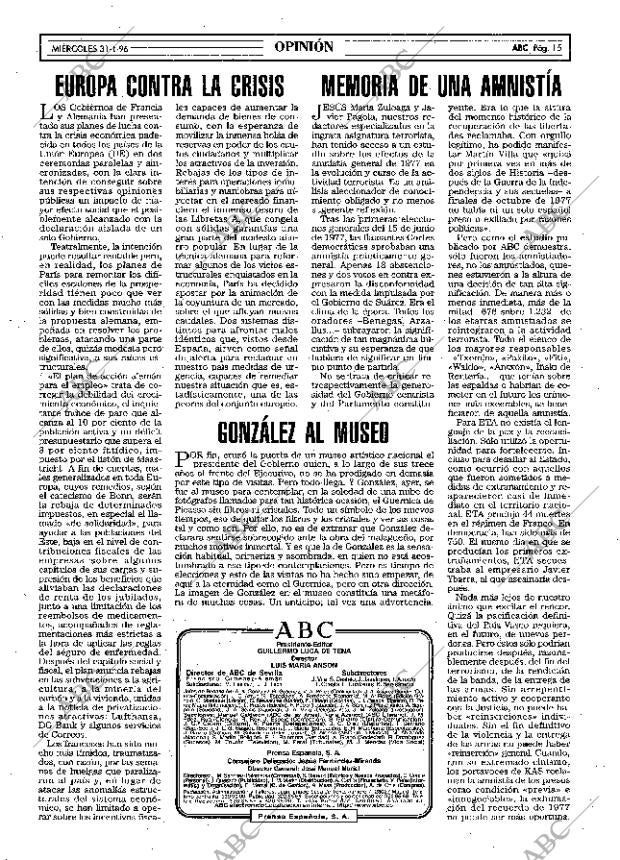 ABC MADRID 31-01-1996 página 15