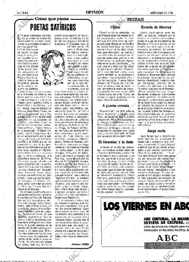 ABC MADRID 31-01-1996 página 16