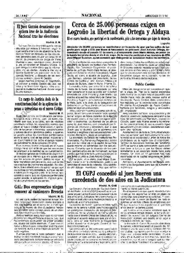 ABC MADRID 31-01-1996 página 26