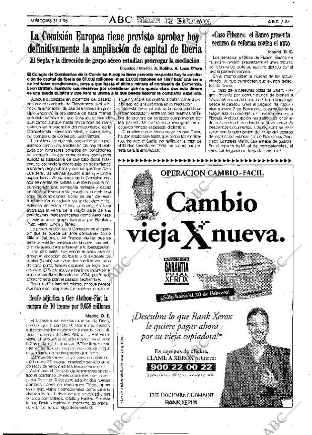 ABC MADRID 31-01-1996 página 37
